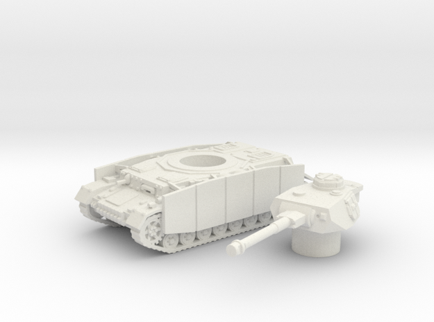 Pz.Kpfw. IV Ausf. tank (Germany) 1/100 in White Natural Versatile Plastic