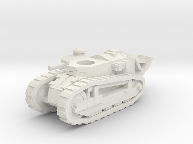 Renault FT tank (French) 1/87 in White Natural Versatile Plastic