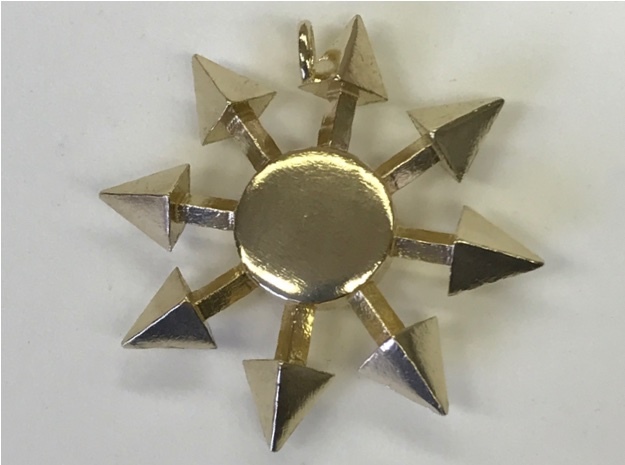 Chaos Star without engraving in Natural Brass