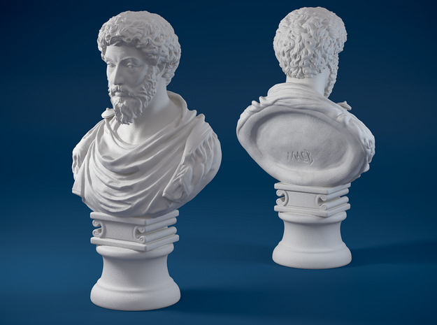 Marcus Aurelius 12 inches in White Natural Versatile Plastic