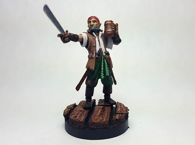 Half Elf Pirate in Tan Fine Detail Plastic