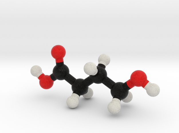 GHB Molecule Model. 3 Sizes. in Full Color Sandstone: 1:10