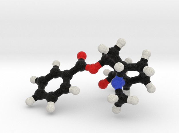 Cocaine Molecule Model. 3 Sizes. in Full Color Sandstone: 1:10