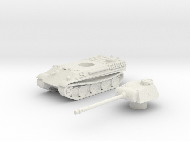 Panther tank (Germany) 1/144 in White Natural Versatile Plastic