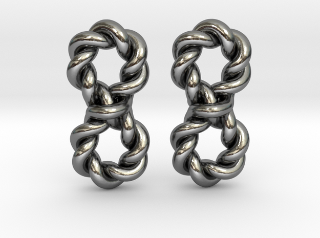 Twistfinity Earrings in Polished Silver