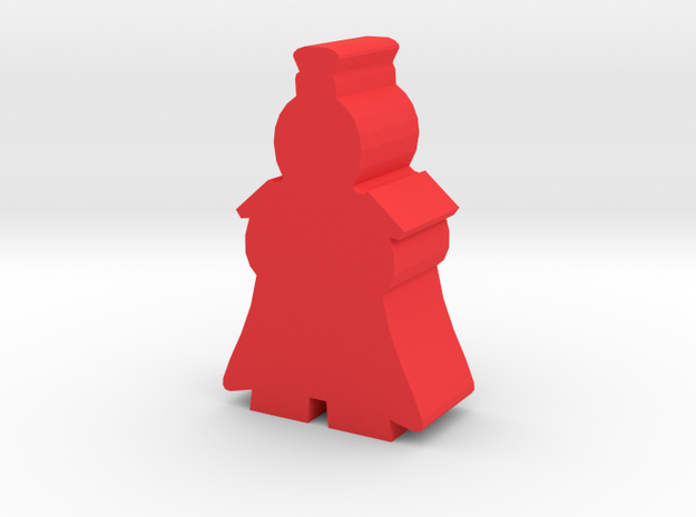 Game Piece, Ancient China General in Red Processed Versatile Plastic