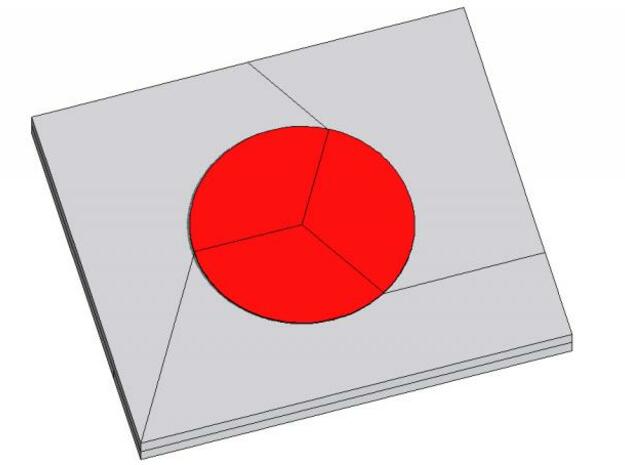 Hinomaru (Japan's flag) in White Natural Versatile Plastic