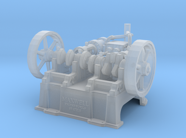HO - S  Maxwell Horizontal 10" Twin Steam Engine in Tan Fine Detail Plastic