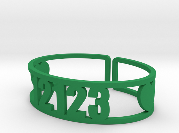 Schodack Zip Cuff in Green Processed Versatile Plastic
