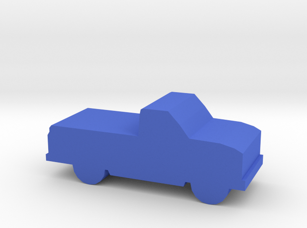 Game Piece, Pickup Truck (updated) in Blue Processed Versatile Plastic