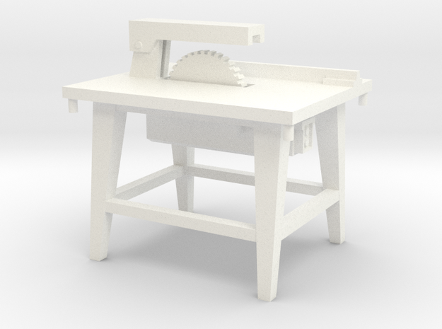 1:50 Bauzubehör Kreissäge / Table Saw in White Processed Versatile Plastic