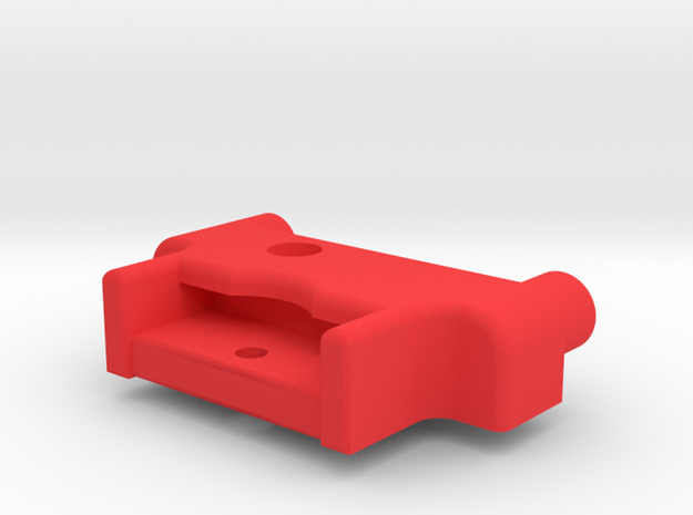 Symmetric M05 Battery Mount (Right Side) in Red Processed Versatile Plastic