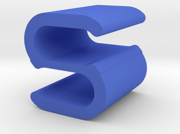 Cord Clip in Blue Processed Versatile Plastic