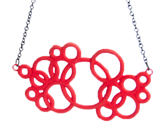 Michelin-like necklace in Red Processed Versatile Plastic