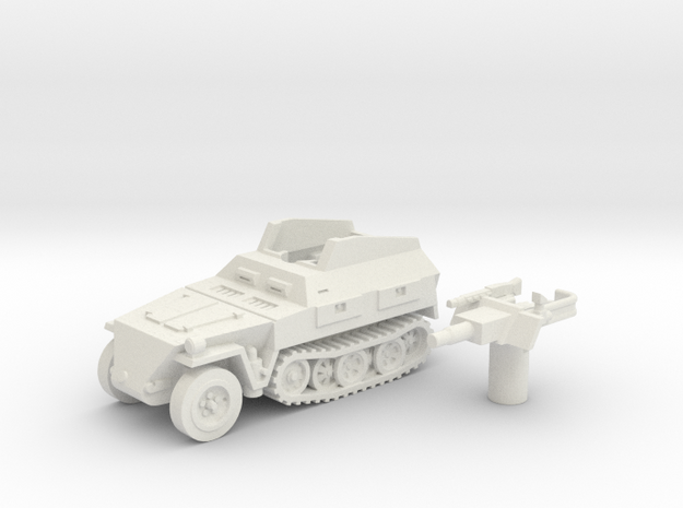 Sd.Kfz 250 vehicle (Germany) 1/87 in White Natural Versatile Plastic
