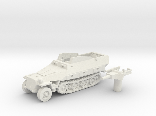 Sd.Kfz 251 vehicle (Germany) 1/100 in White Natural Versatile Plastic