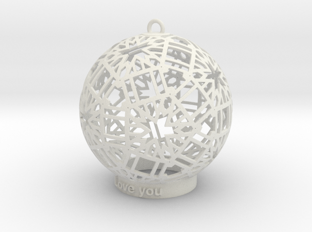 Modern Ornament in White Natural Versatile Plastic