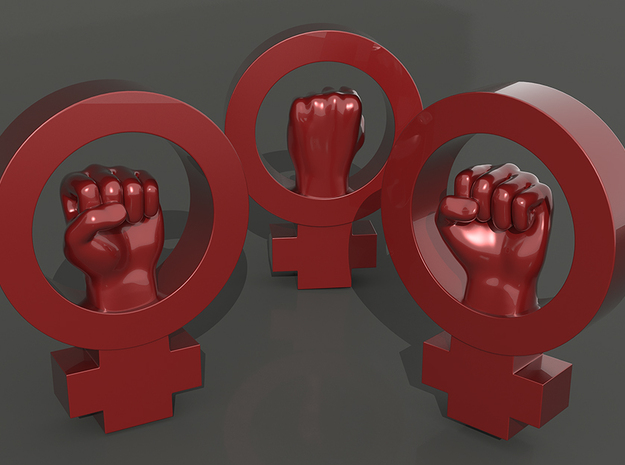 Women's rights symbol - BIG in Red Processed Versatile Plastic