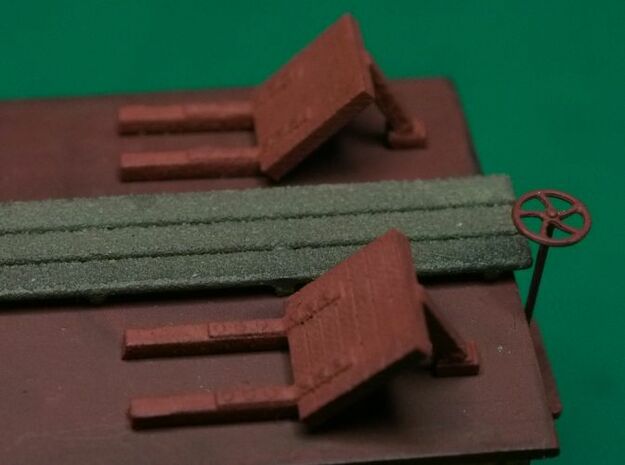 HO scale Reefer Hatches (open) x4 in Tan Fine Detail Plastic