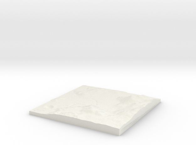 Custom-able Diorama Base 01 in White Natural Versatile Plastic