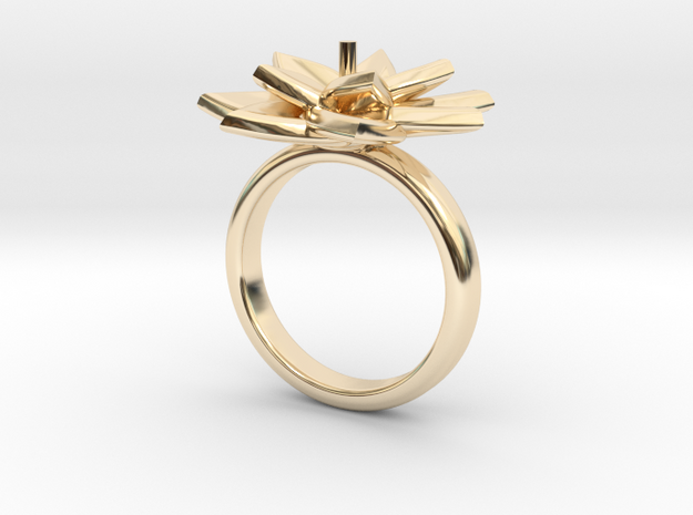 Ring Lily in 14k Gold Plated Brass: 5.5 / 50.25