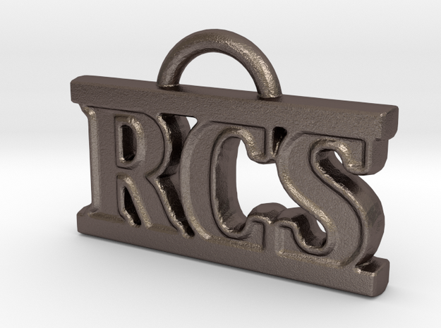 RCS Keychain in Polished Bronzed Silver Steel