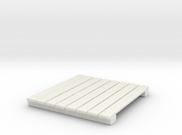 Wooden Deck for Tabletop Wargaming in White Natural Versatile Plastic