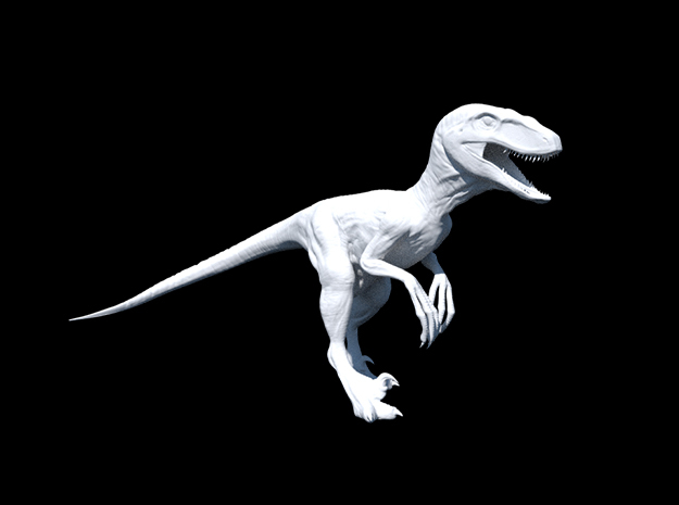 Jurassic Park Raptor v4 1/35 scale in Tan Fine Detail Plastic