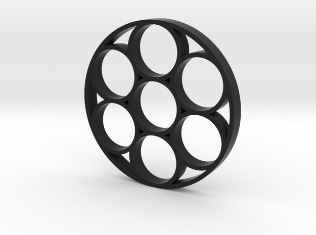 Fidget Spinner 6 in Black Natural Versatile Plastic