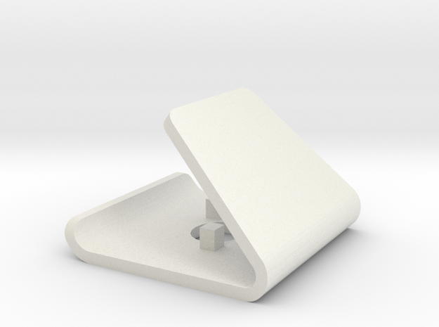 Phone and Earphones stand in White Natural Versatile Plastic