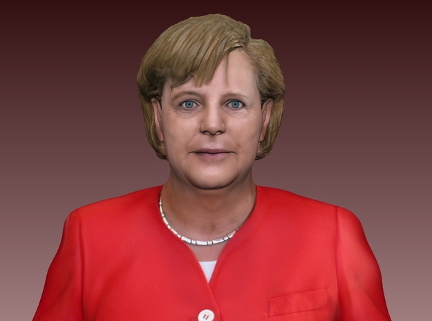 Angela Merkel 3D Model ready for 3d print in Full Color Sandstone