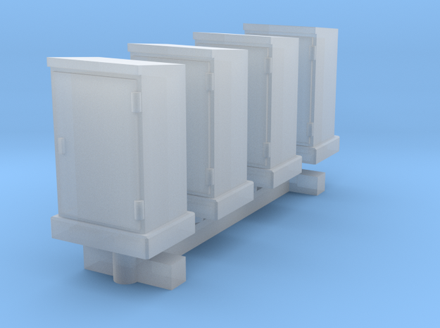 N Scale 4 High Voltage Cabinets in Tan Fine Detail Plastic