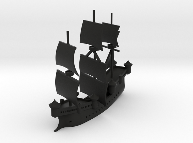 Mystery Ship "Cathedral Skhara" in Black Natural Versatile Plastic: 1:1000