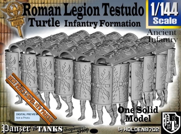 1-144 Roman Testudo in Tan Fine Detail Plastic
