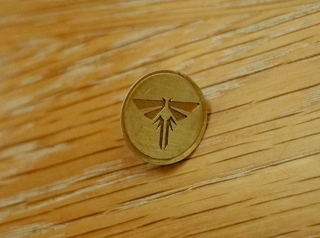 The Last of Us Firefly pin 3/4" Dia. in Natural Brass