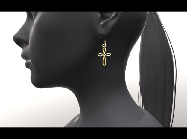 Celtic Weave Earrings - WE002 in 14k Gold Plated Brass