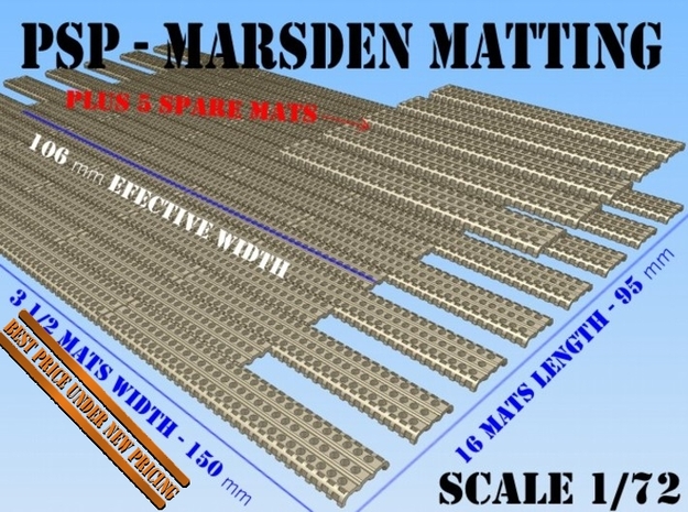 1-72 Marsden Matting Section in Smooth Fine Detail Plastic