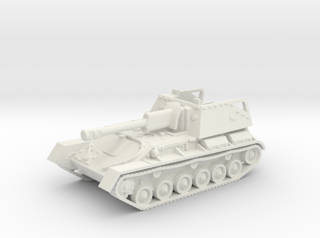 SU-76 M tank (Russian) 1/100 in White Natural Versatile Plastic