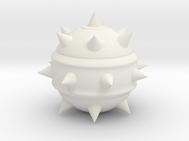 High-Poly Stickybomb (Hollow) in White Natural Versatile Plastic: Small