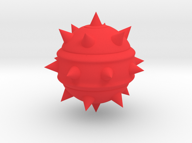High-Poly Stickybomb (Solid) in Red Processed Versatile Plastic: Medium