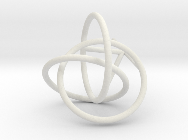 tripple link knot bubble surface in White Natural Versatile Plastic