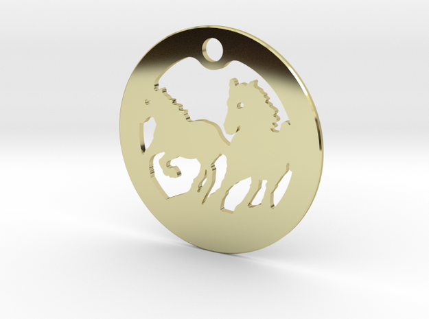 FREEDOM (precious metal earring/pendant) in 18k Gold Plated Brass