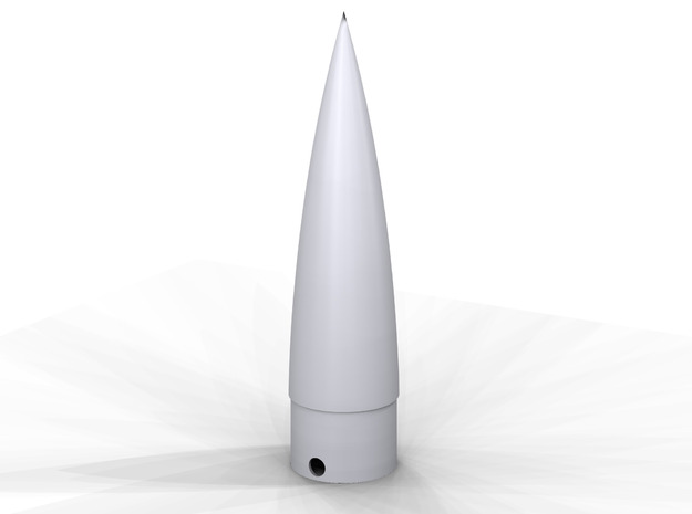 Classic estes-style nose cone BNC-30N replacement in White Processed Versatile Plastic