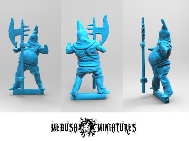 28mm mini EXECUTIONER  rpg, D&D  in Smooth Fine Detail Plastic