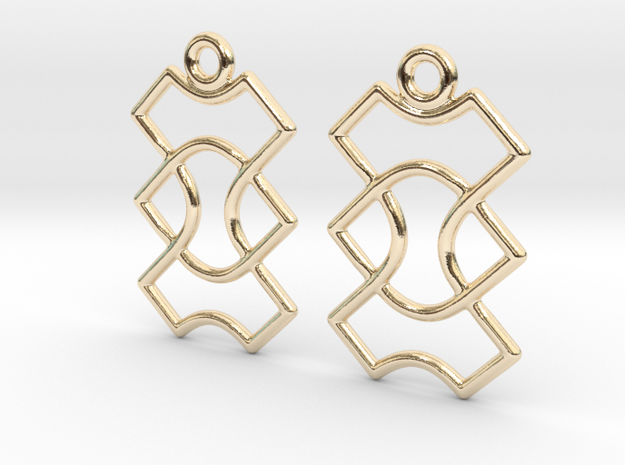 Celtic Weave Earrings - WE015 in 14k Gold Plated Brass