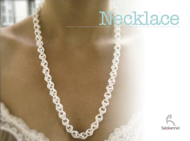 600-Necklace in White Processed Versatile Plastic