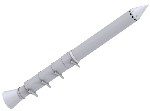 Astrobee1500-recruit booster-ST20 scale in White Natural Versatile Plastic