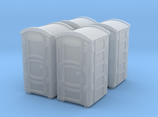 Portable Toilet 01. Z Scale (1:220) in Tan Fine Detail Plastic