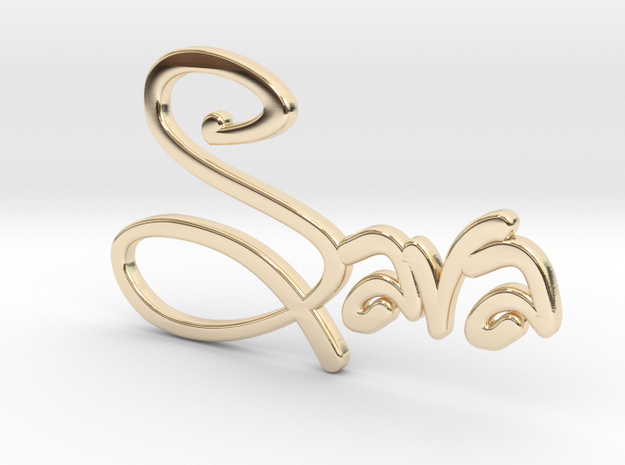 Names: Sara (customizable) in 14k Gold Plated Brass