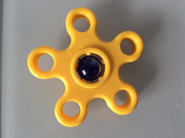 Ball Spinner  in Yellow Processed Versatile Plastic